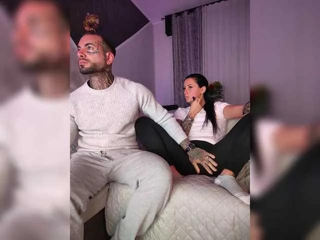 TattooedCouple — We love playing with you. Underwear outfits. Anal plug and She love squirt. Me i love hard sex and fetish sex. WE love feet and heels. And we get harder to cum in face or feet.