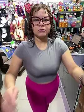 ROSALIASEXSHOP — SERVING IN HEELS,THONGS,AND MINISKIRT 5M